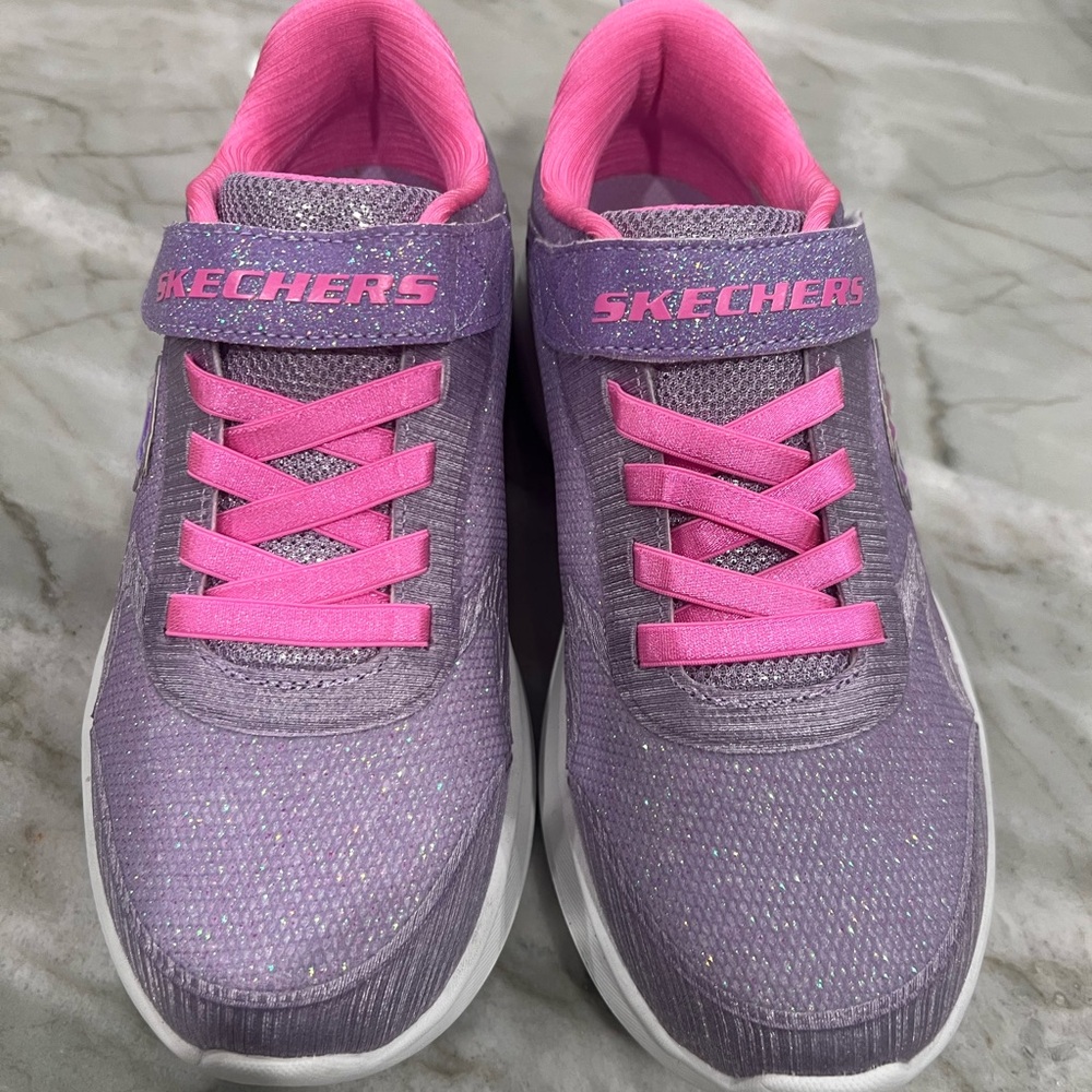 Skechers Pink and Purple Sneakers with Velcro Strap